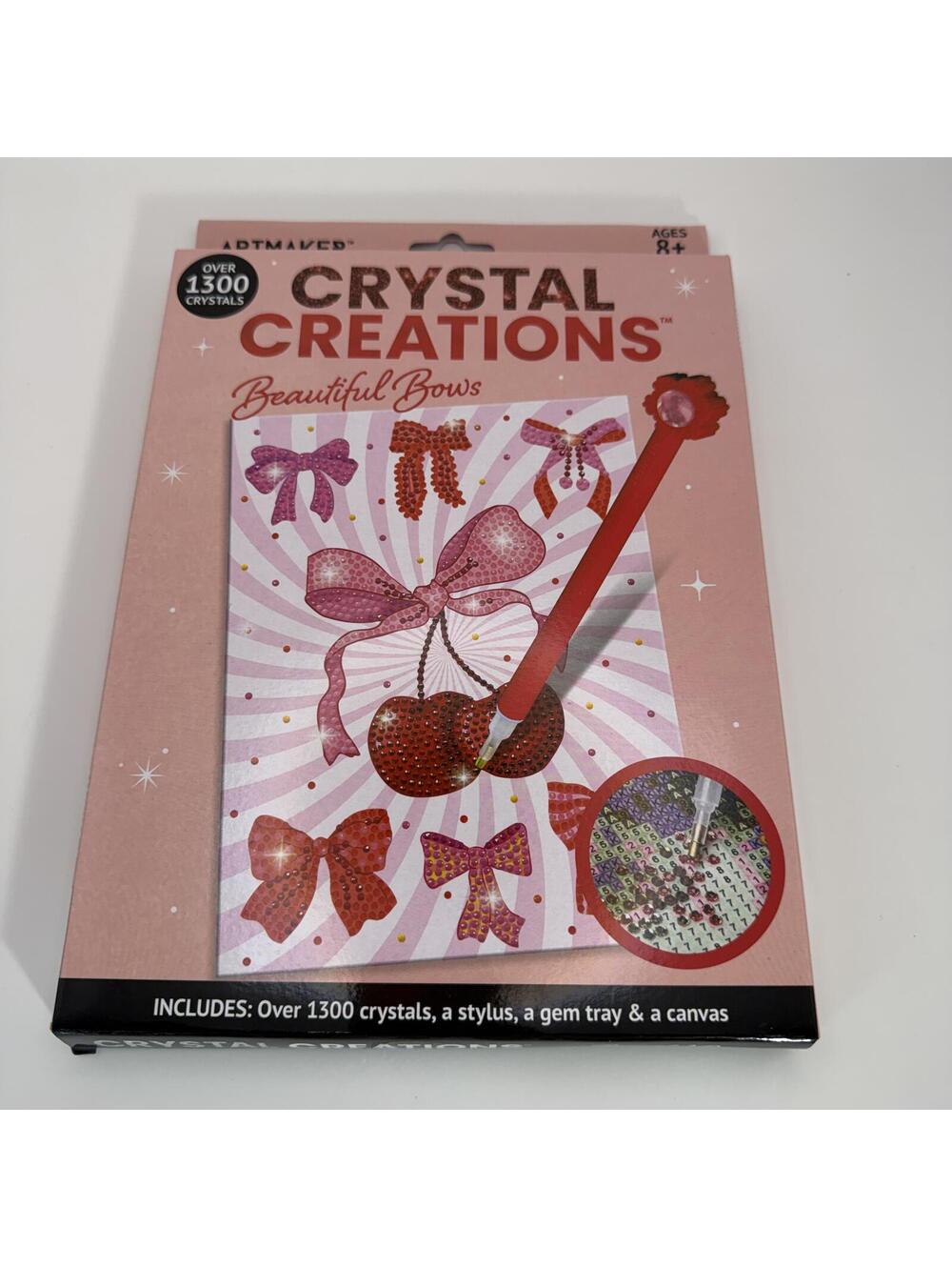 ArtMaker Crystal Creations Beautiful Bows Diamond Painting Craft Kit 1300+ Gems